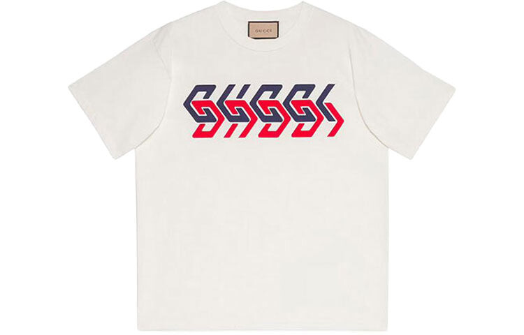 

Футболка Gucci Mirror Logo с короткими рукавами и принтом, белый