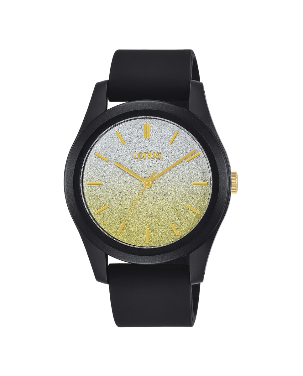 Женские силиконовые мужские часы RG269TX9 с черным ремешком Lorus, черный