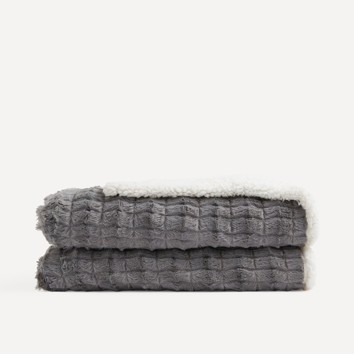 Декоративное одеяло из меха шерпы El Corte Inglés, серый