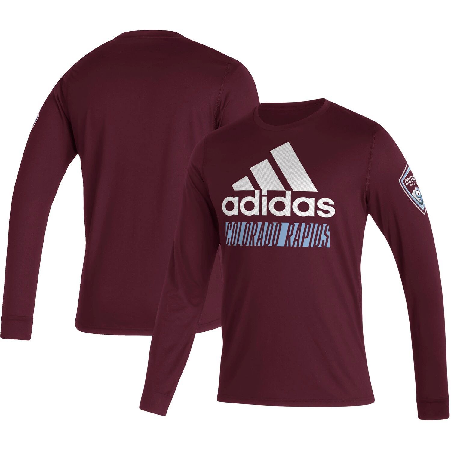 цена Мужская бордовая футболка с длинным рукавом Colorado Rapids Vintage Performance adidas