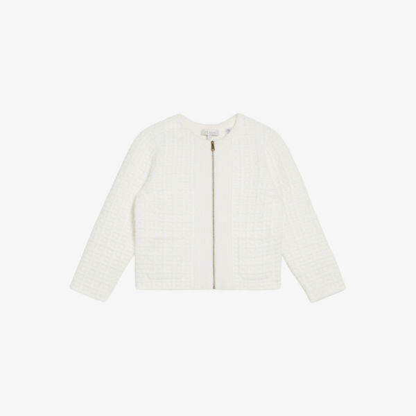 

Кардиган Ulee из жаккардовой текстуры на молнии Ted Baker, белый