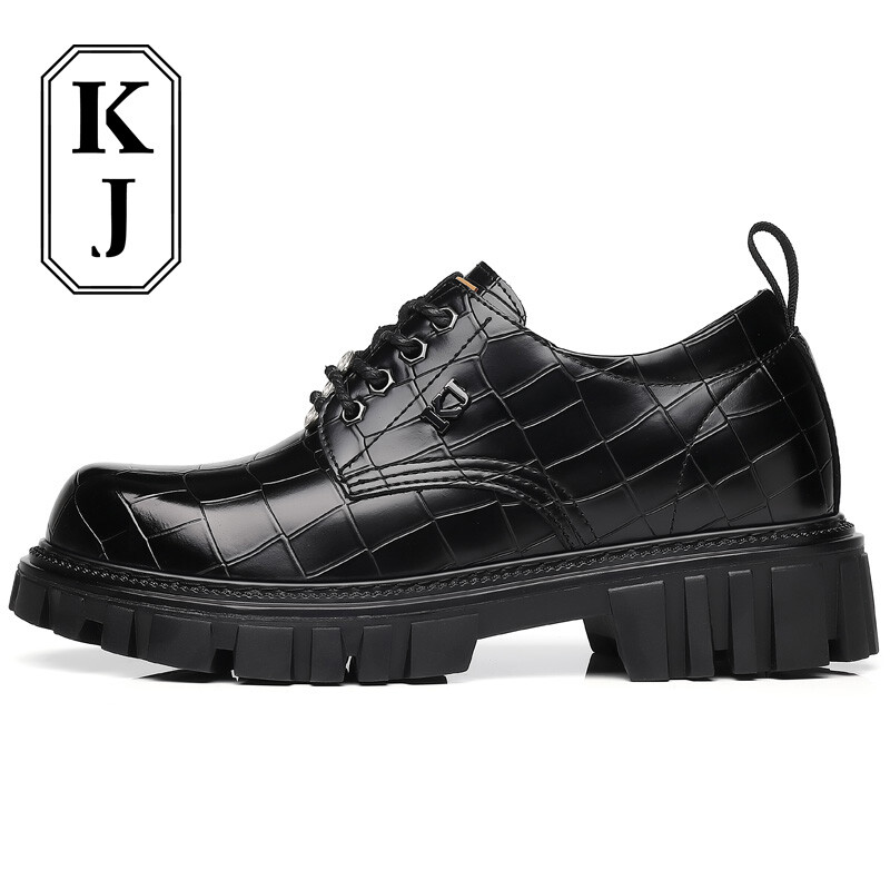 

Туфли мужские Men"s Casual Men Low-Top Kj, цвет KJ-530 black color, inner height increase by 8CM.