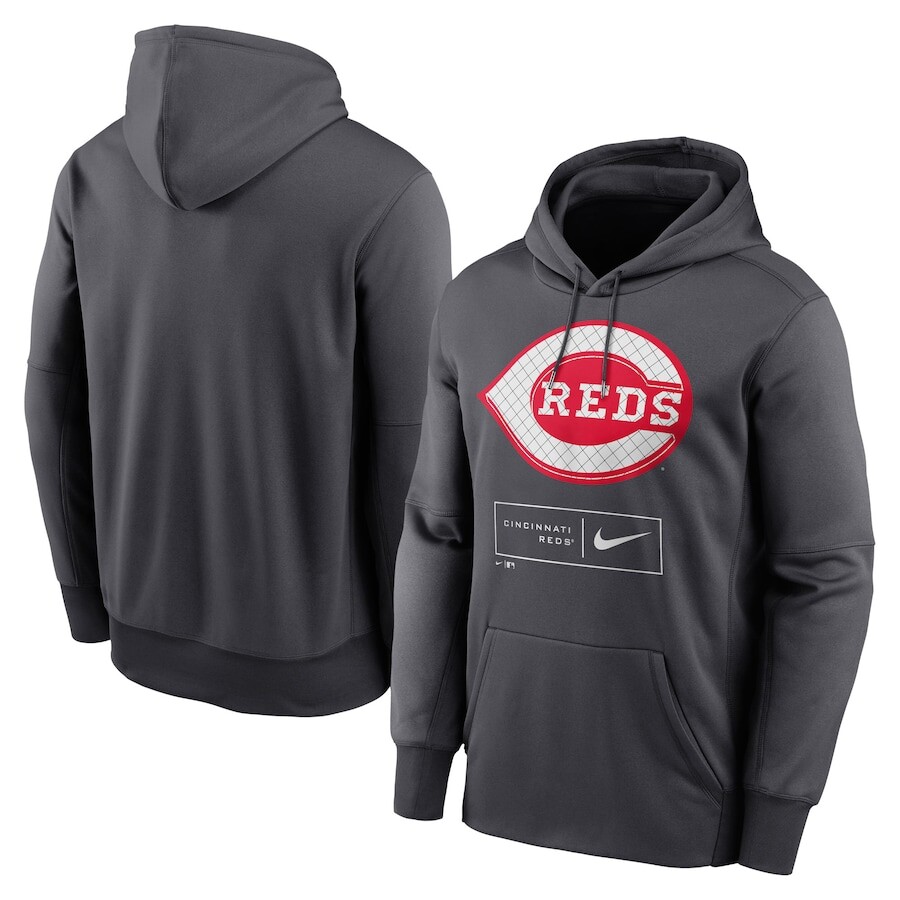 

Пуловер с капюшоном Nike Cincinnati Reds, антрацит