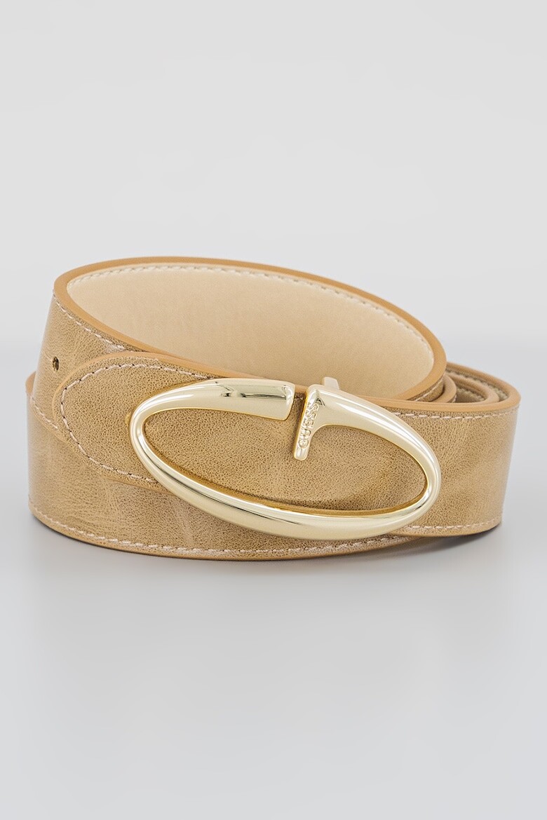 

Ремень из экокожи Guess, бежевый