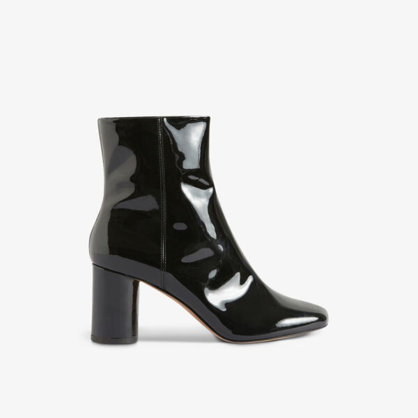 

Лакированные ботильоны April на блочном каблуке Claudie Pierlot, цвет noir / gris
