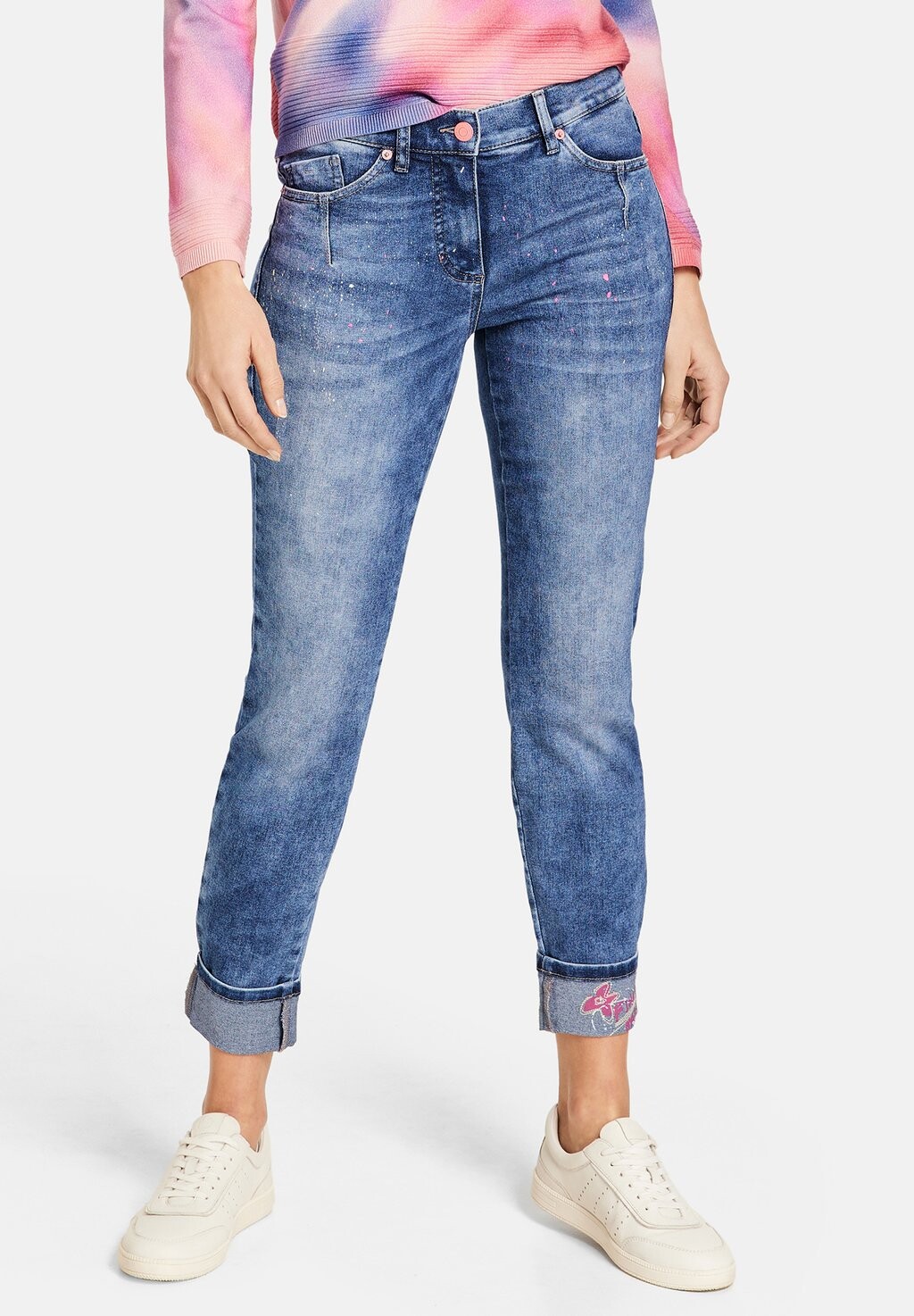 

Джинсы приталенного кроя Gerry Weber, цвет blau denim mit use
