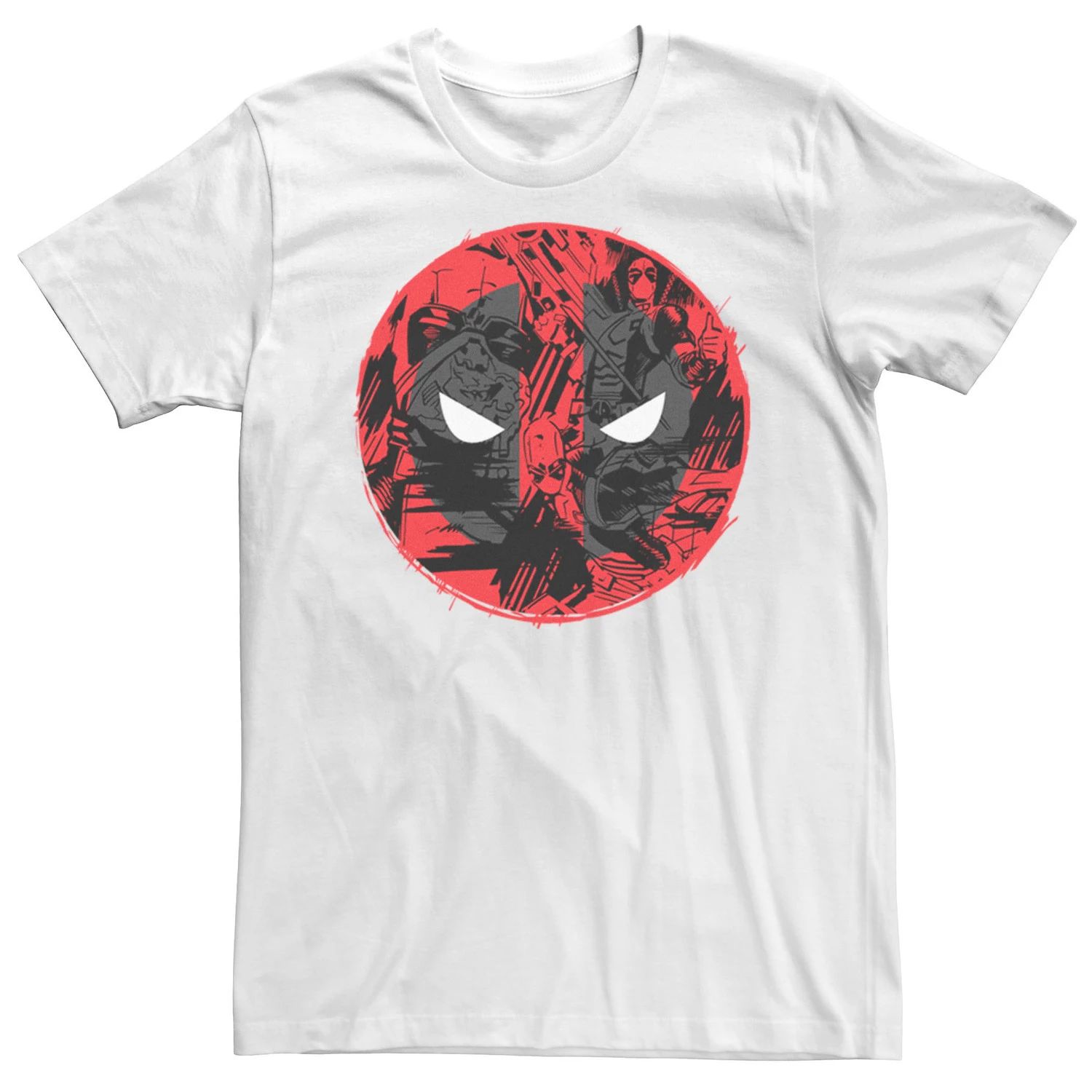 Мужская футболка с логотипом Deadpool Action Fill Marvel