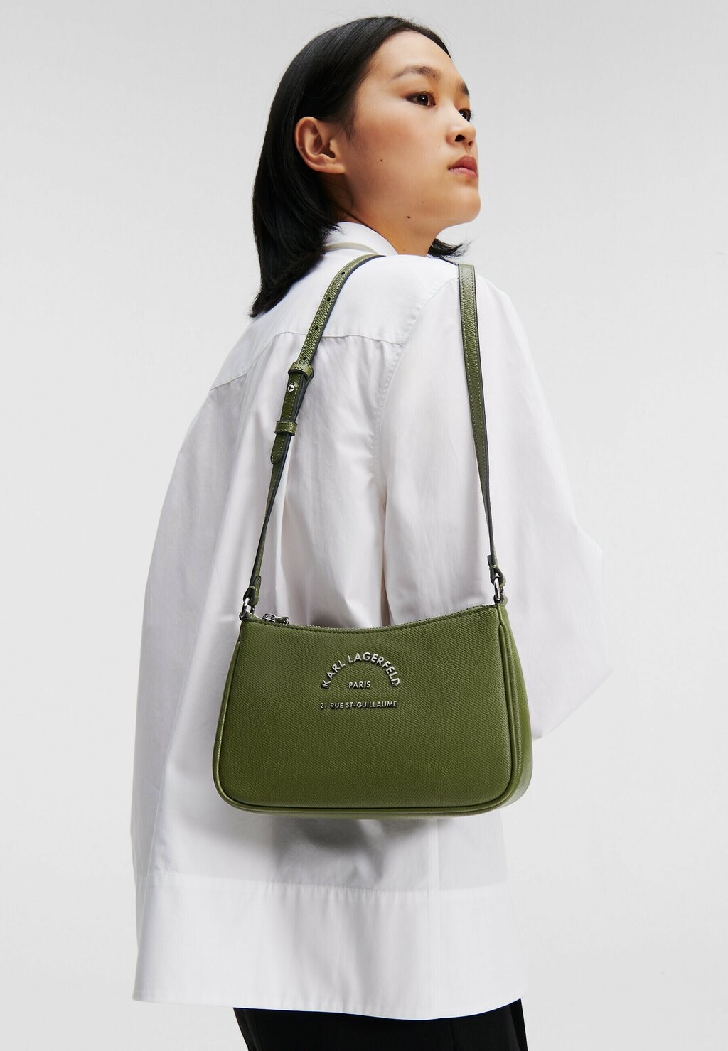 

Сумка на плечо RUE SAINT GUILLAUME SMALL ZIP KARL LAGERFELD, оливковый