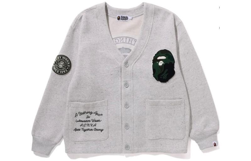 

Свитшот с эмблемами колледжа BAPE A Bathing Ape, коричневый