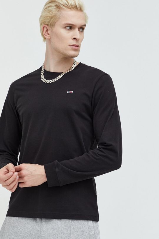 

Хлопок с длинным рукавом Tommy Jeans, темно-синий