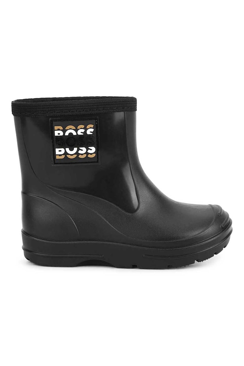 Boss, Резиновые сапоги с логотипом Boss Kidswear, черный