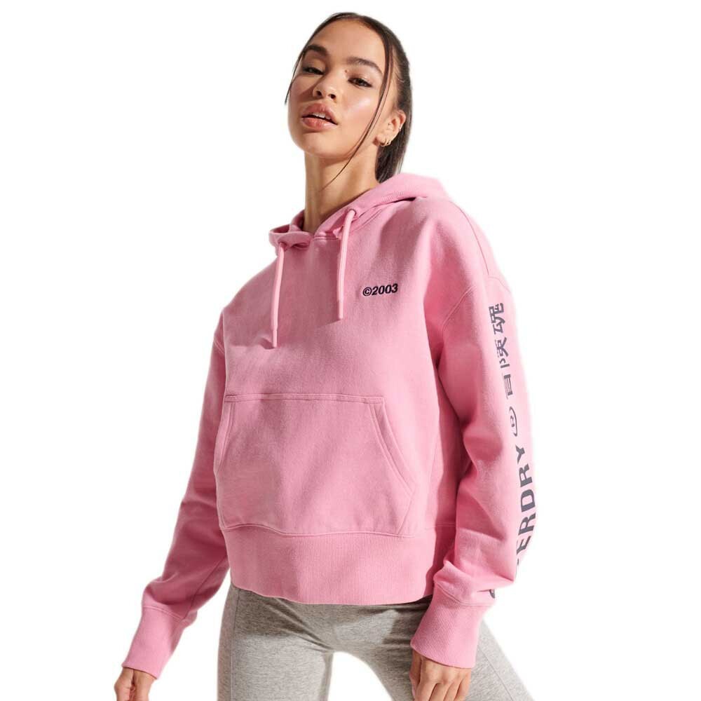 

Худи Superdry Corporate Logo Brights, розовый