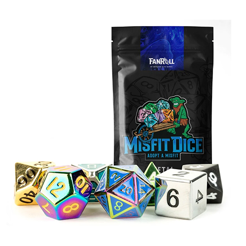 Игровые кубики Fan Roll Misfit Metal Polyhedral Dice Set