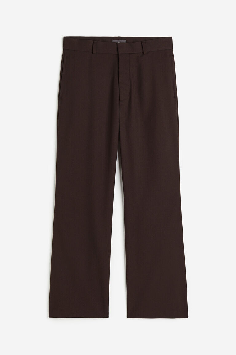 

Расклешенные брюки regular fit H&M, коричневый