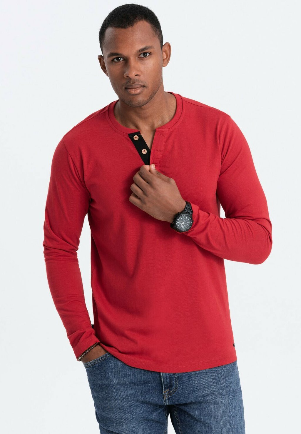 Рубашка с длинным рукавом Ombre, цвет red