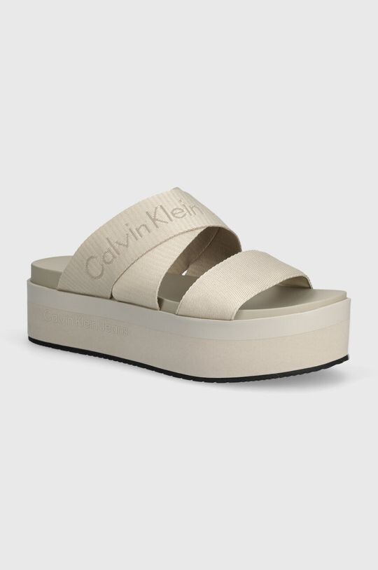 

Шлепанцы Flatform Sandal Webbing In Mr Calvin Klein Jeans, бежевый
