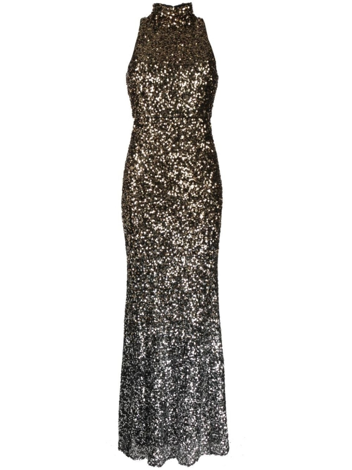 

Платье с вырезом халтер и пайетками Badgley Mischka, золотистый