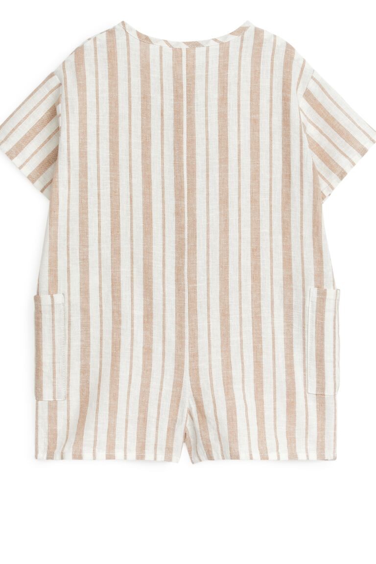 

Льняной комбинезон H&M, бежевый