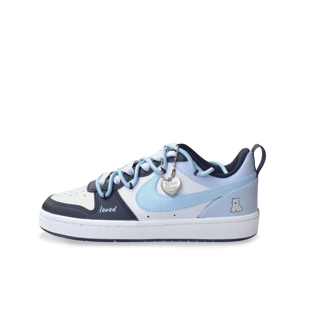 

Кроссовки Nike Court Borough Skateboarding Shoes Women's Low-top Blue/black, синий