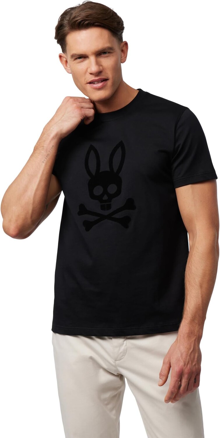 

Футболка с флокированным рисунком San Francisco Psycho Bunny, черный