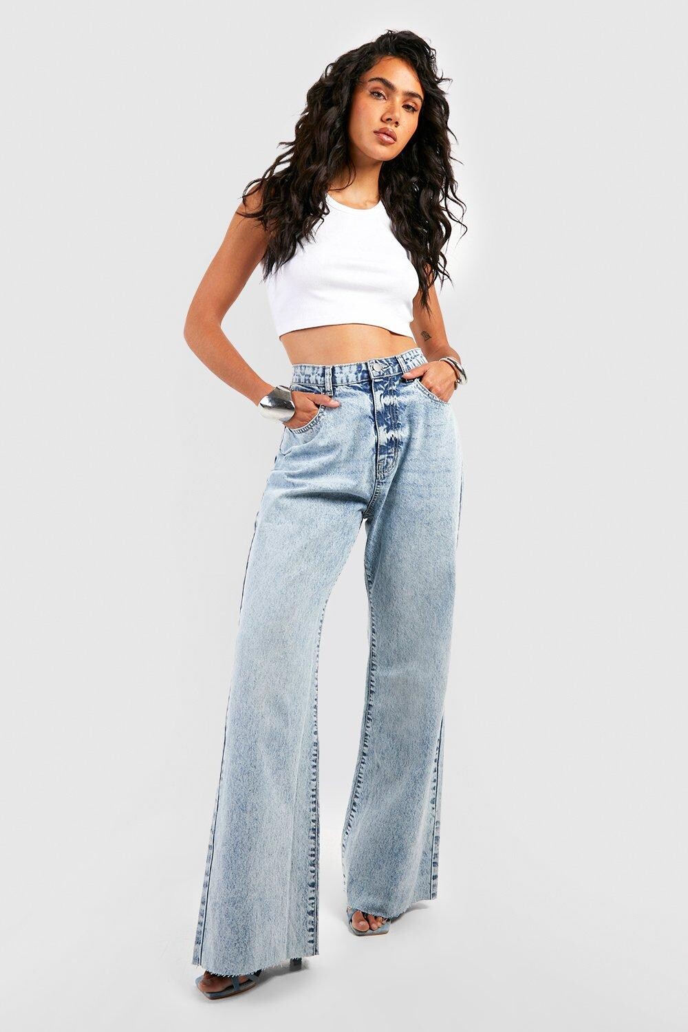 

Прямые джинсы Boohoo, синий
