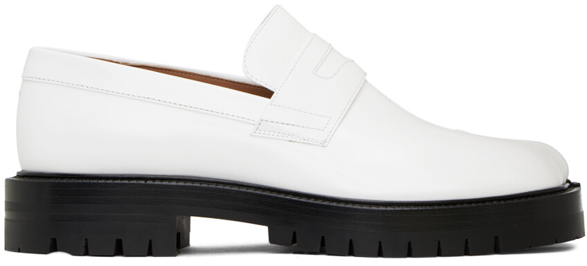 

Белые лоферы Tabi County Maison Margiela