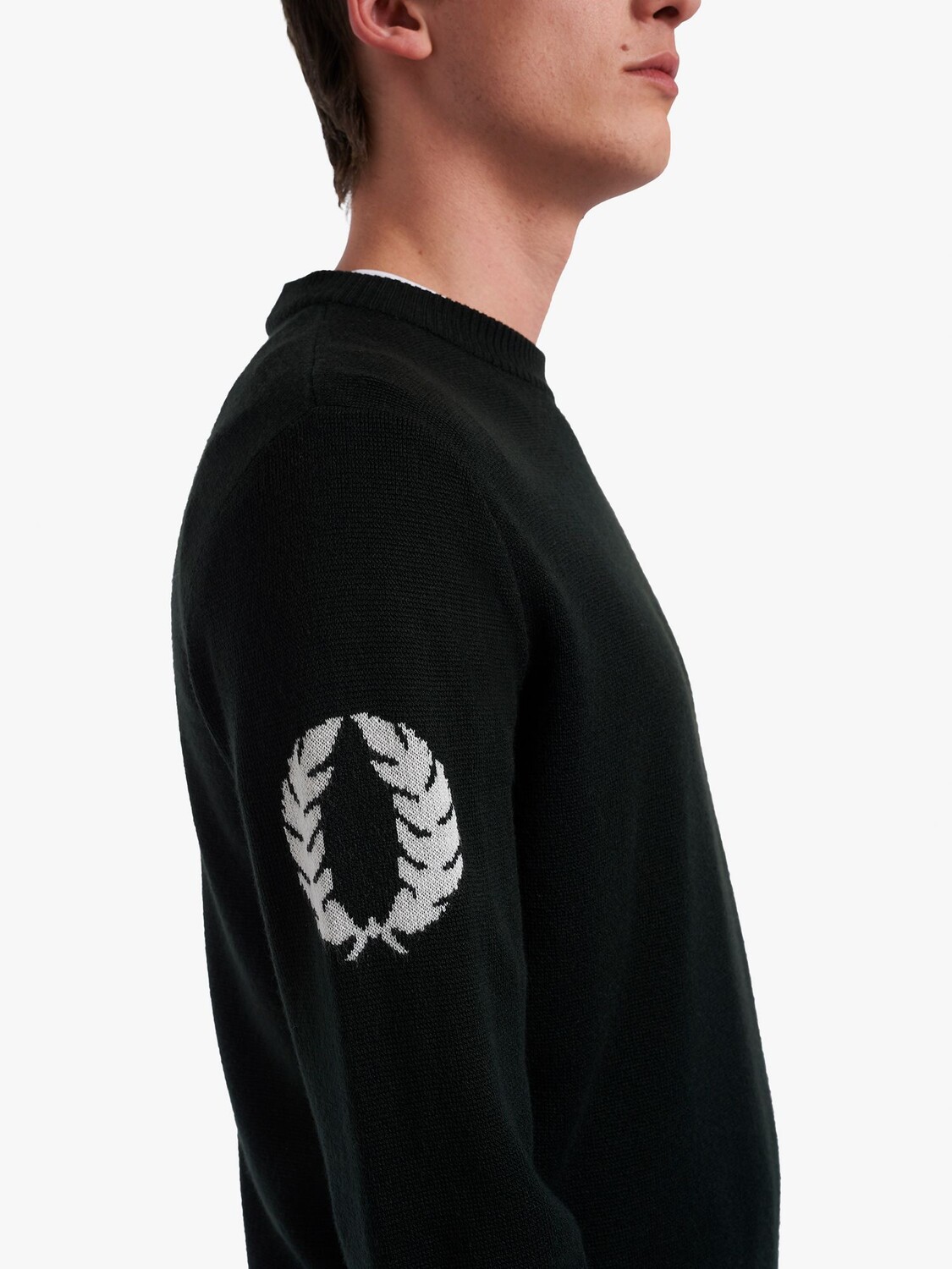 

Джемпер Fred Perry Laurel Wreath Crew из смесовой шерсти, темно-зеленый