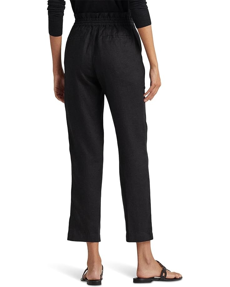 

Брюки LAUREN Ralph Lauren Linen Ankle Pants, цвет Polo Black