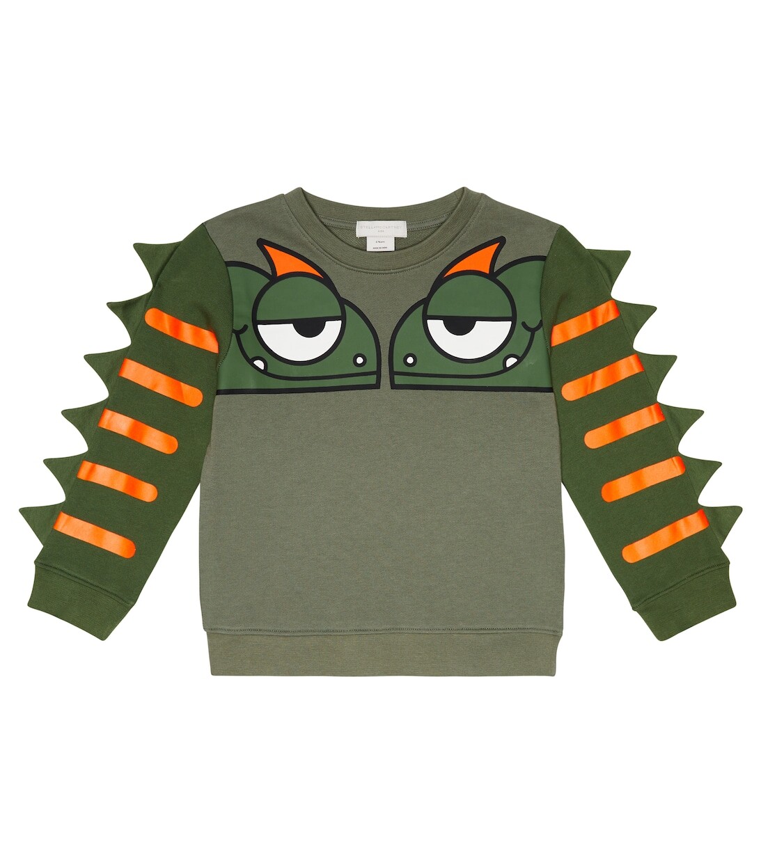 

Толстовка из хлопка с принтом Stella McCartney Kids, зеленый