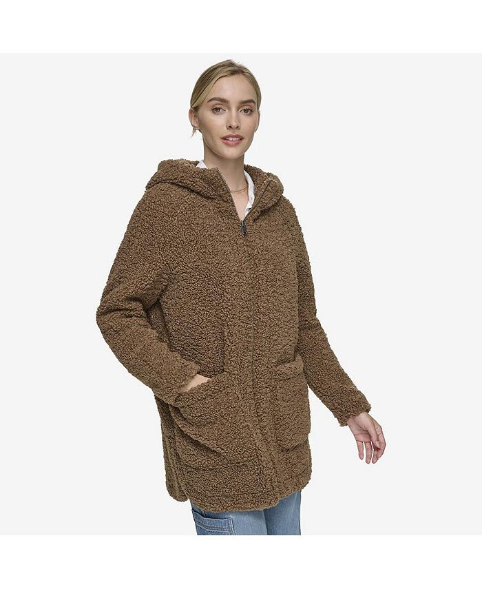 

Женское женское плюшевое пальто Seneca Soft Sherpa Andrew Marc, коричневый