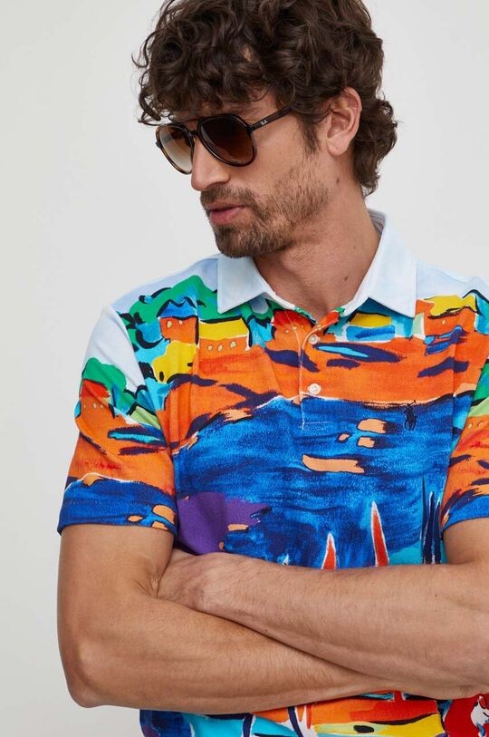 

Хлопковое поло Polo Ralph Lauren, мультиколор