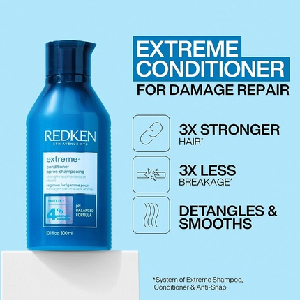 Кондиционер Extreme против ломкости и защиты поврежденных волос, 10,1 жидких унций, Redken