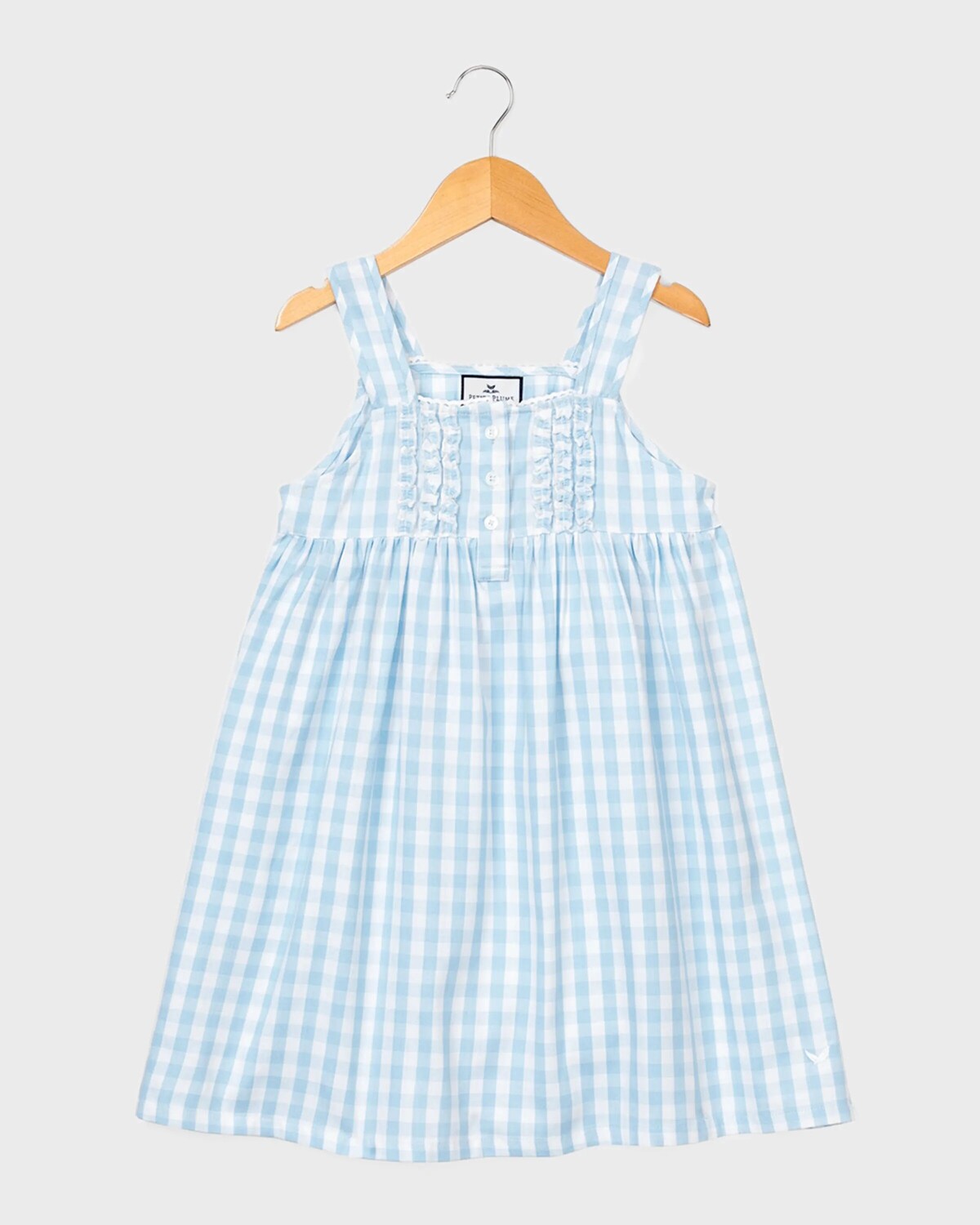 

Ночная рубашка Charlotte в мелкую клетку, размер 6M-14 Petite Plume, цвет Blue Gingham