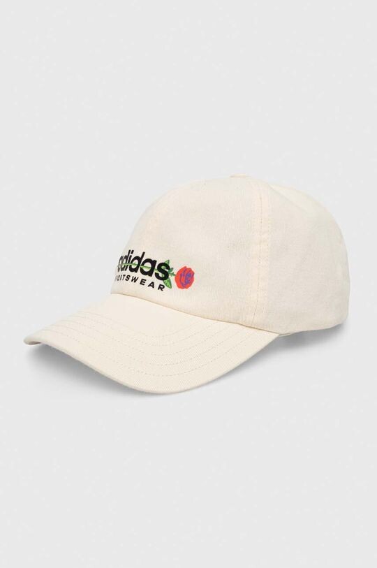 

Хлопковая бейсболка adidas, бежевый