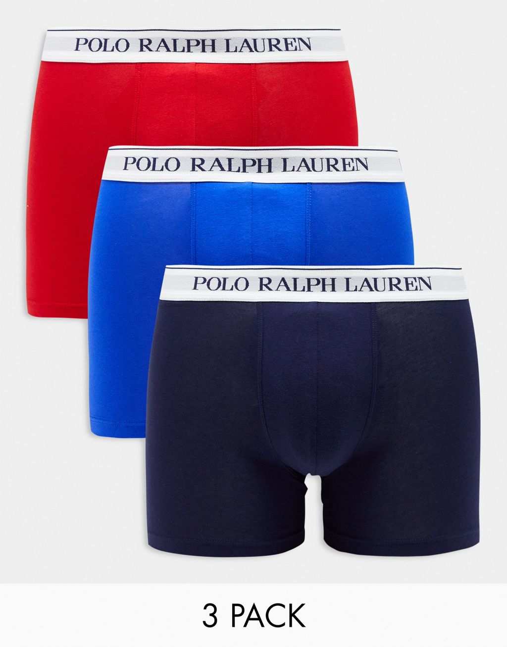 

Набор из трех плавок темно-красного синего цвета Polo Ralph Lauren с поясом с логотипом