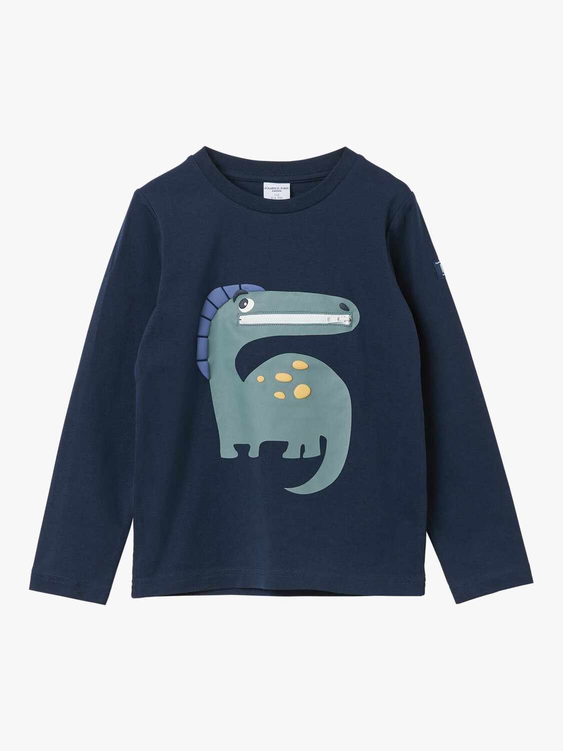 

Топ Polarn O. Pyret Baby Dinosaur из органического хлопка, синий