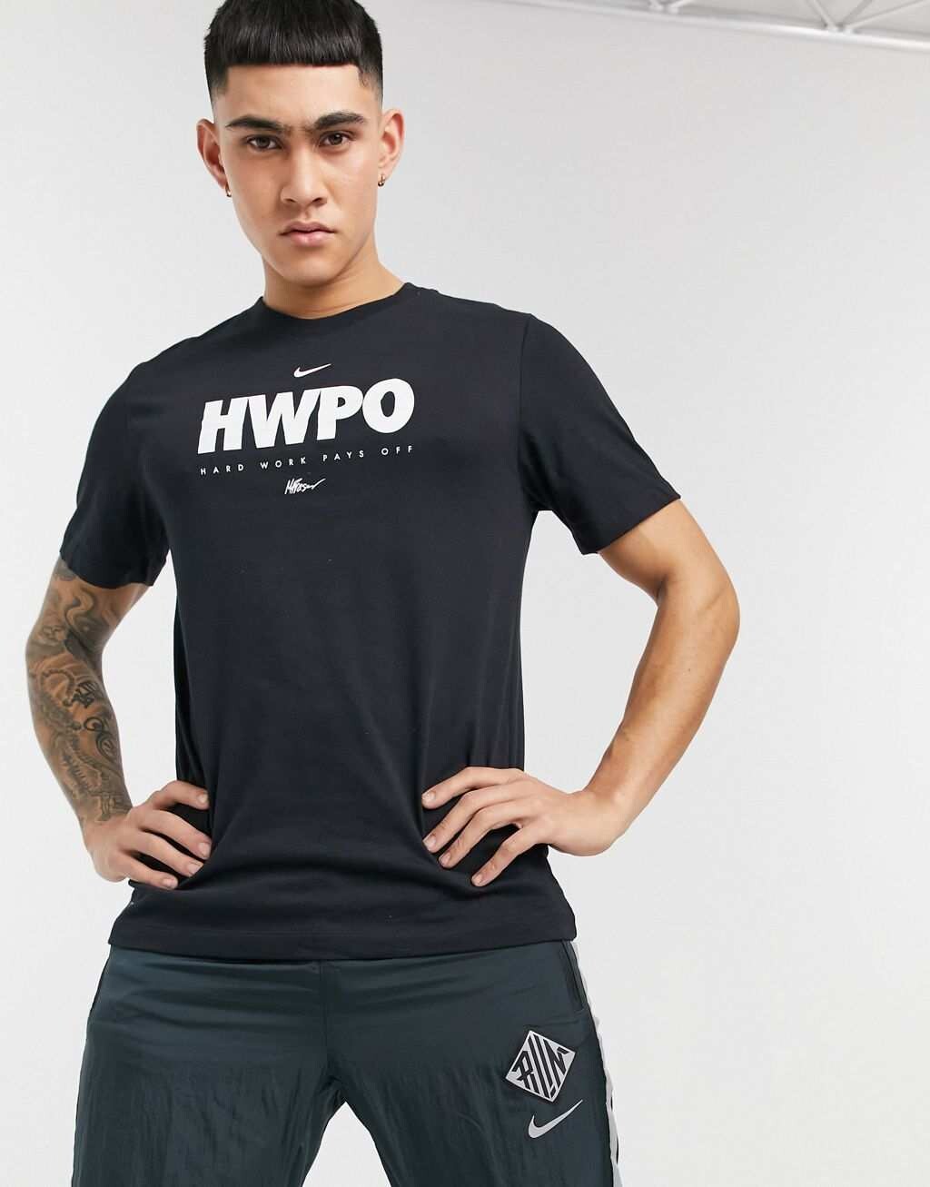 

Черная футболка с принтом Nike Training Pro HWPO, Черный
