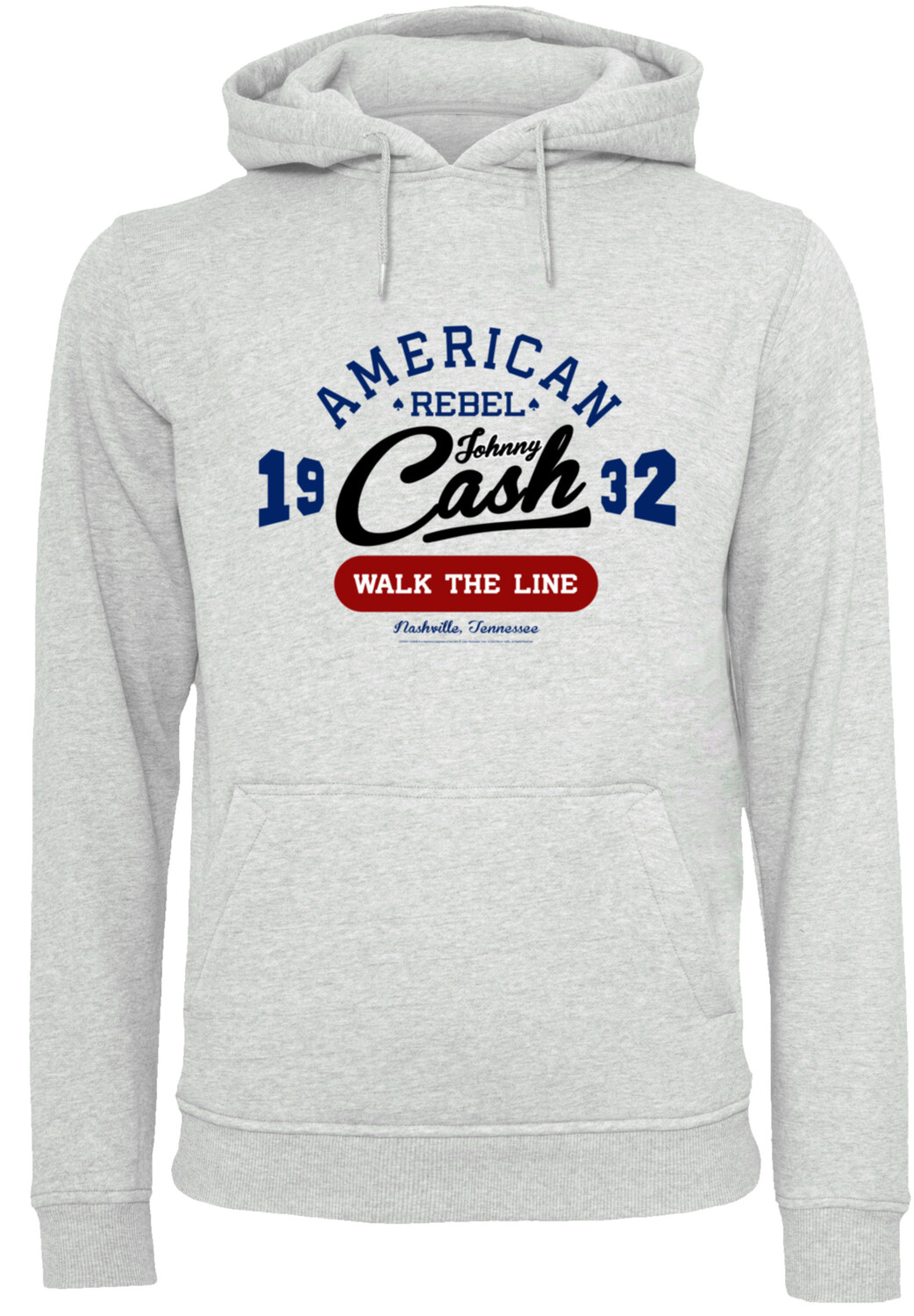 

Пуловер F4NT4STIC Hoodie Johnny Cash Music Walk the Line, цвет grau meliert