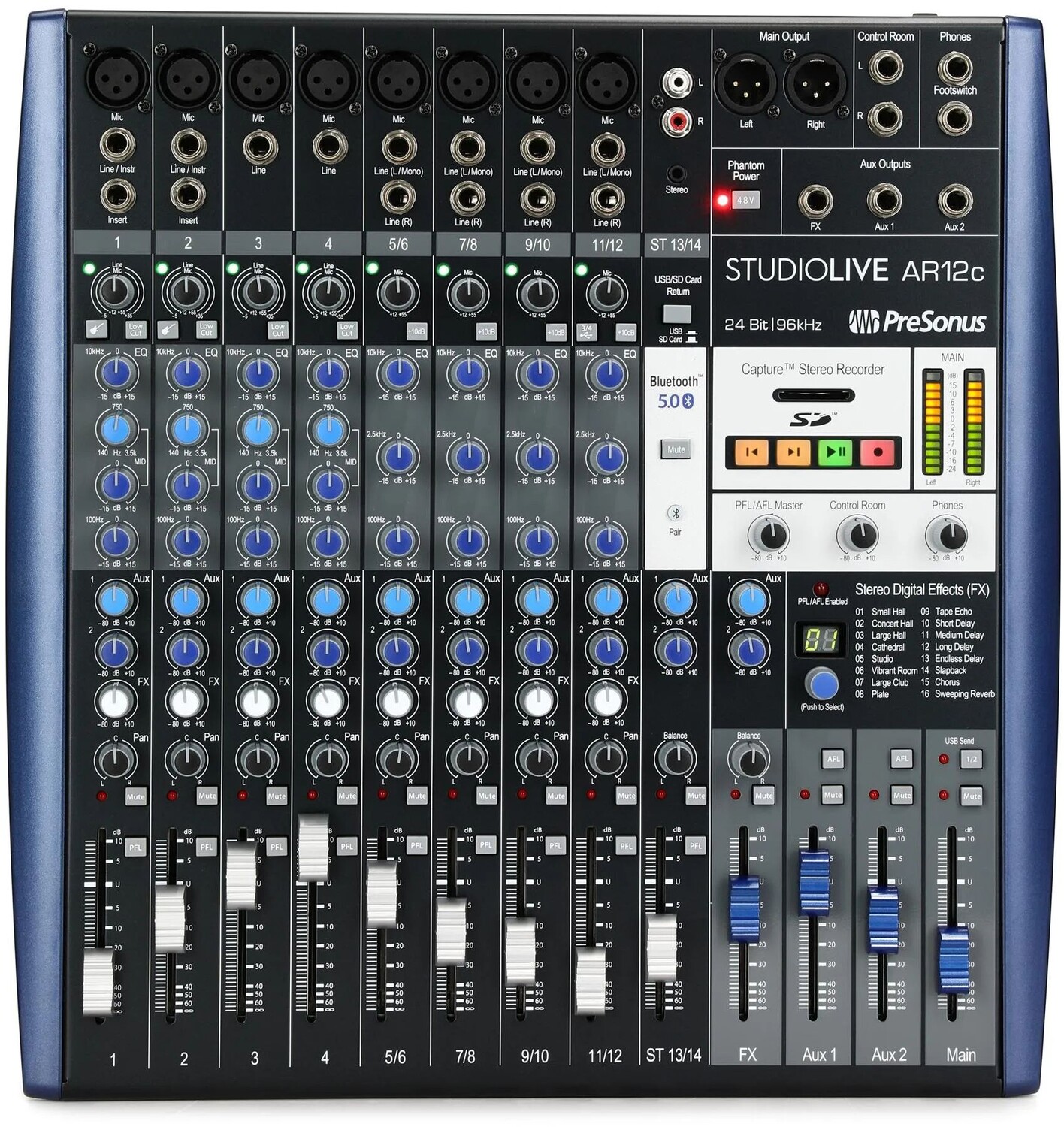 

Микшер PreSonus StudioLive AR12c и аудиоинтерфейс с эффектами