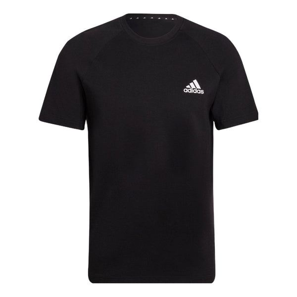 Футболка adidas Solid Color Logo Micro Mark Casual Sports Short Sleeve Black, мультиколор