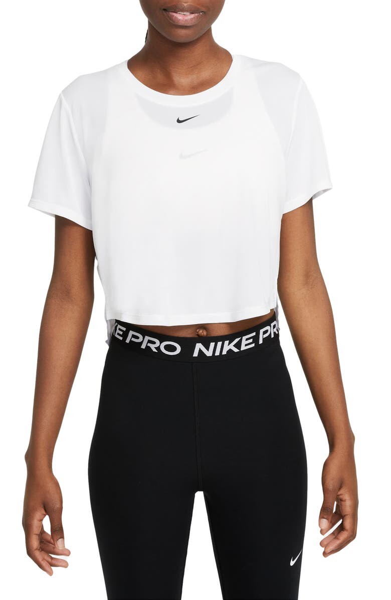 

Футболка с коротким рукавом Dri-FIT One NIKE, белый/черный