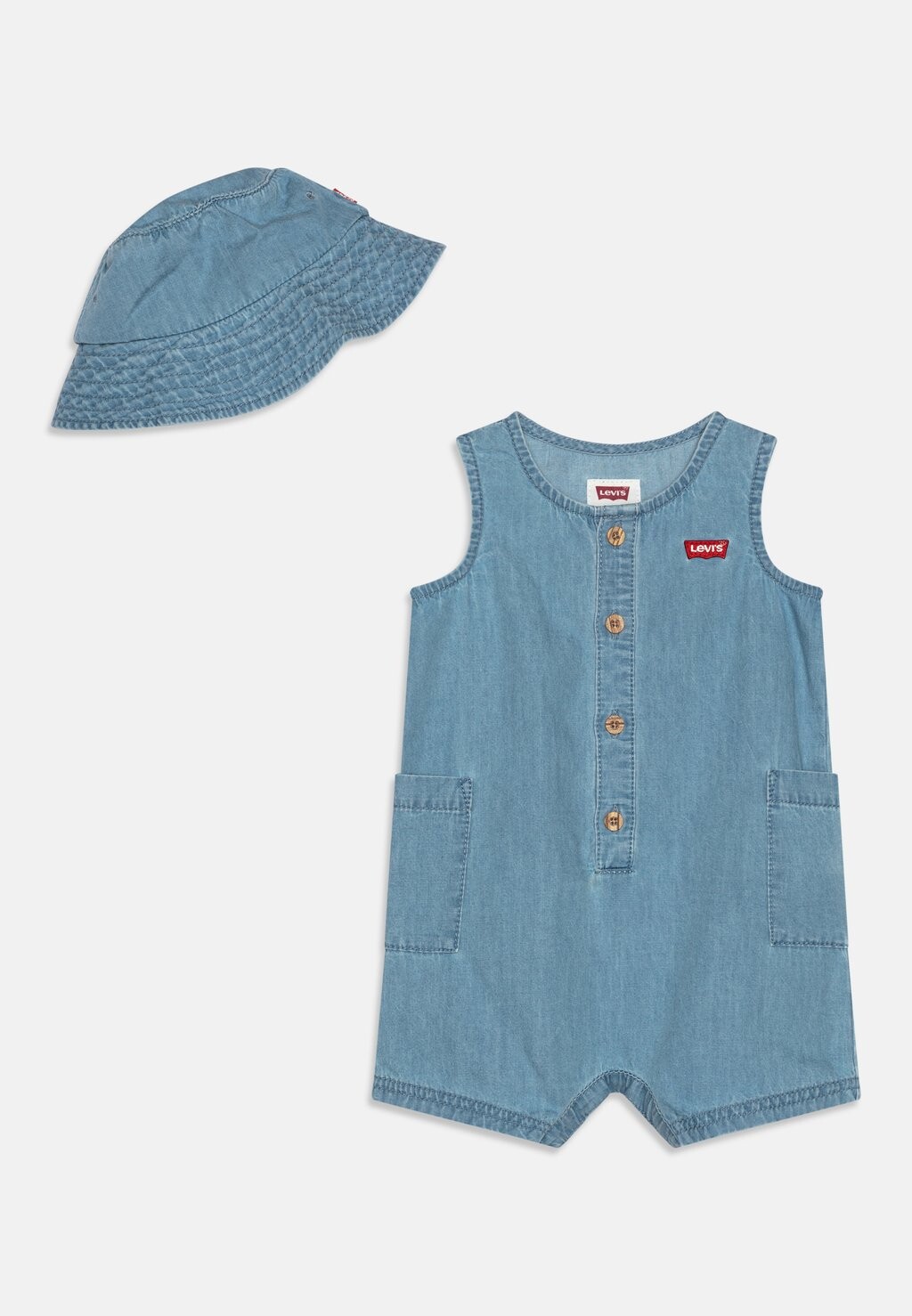 

Комбинезон ROMPER & BUCKET HAT Levi's, цвет summer wind