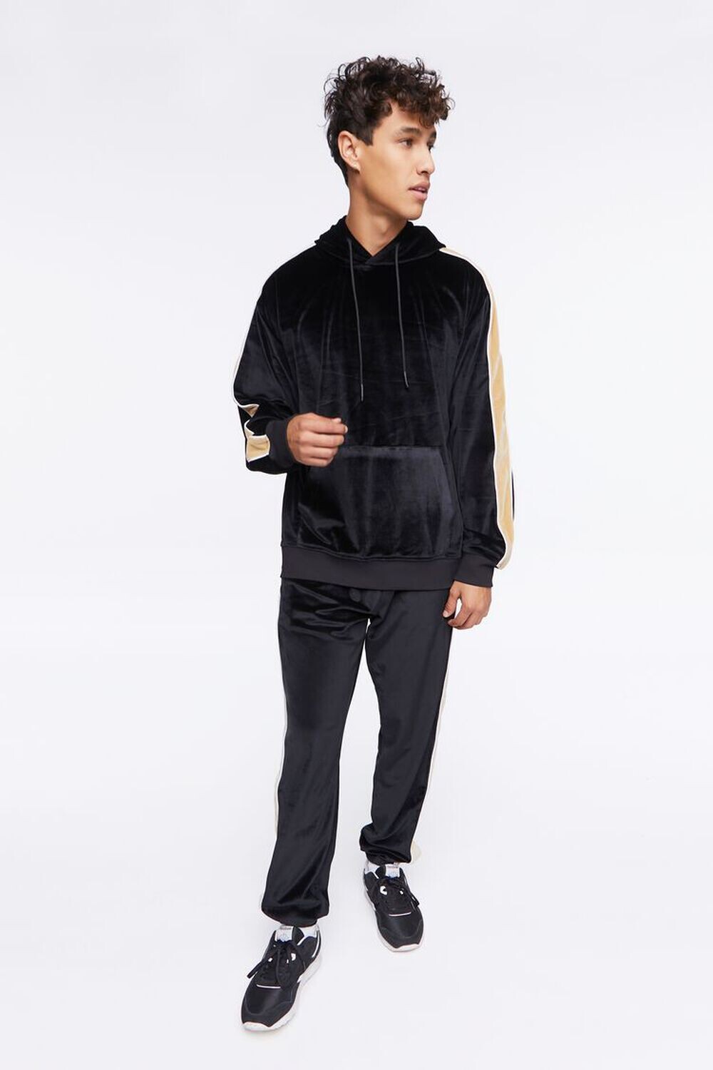 

Велюровые джоггеры Active с полосками по бокам Forever 21, черный