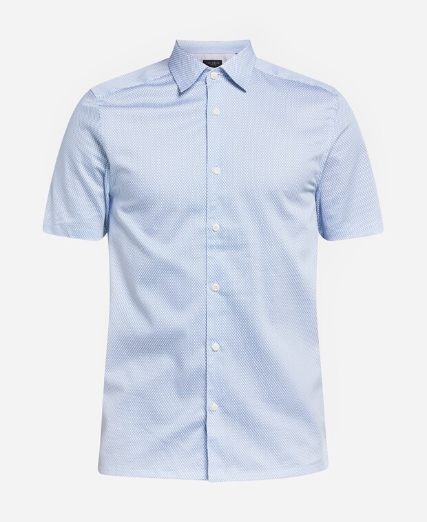 

Рубашка с короткими рукавами – стандартный крой Ted Baker, светло-синий