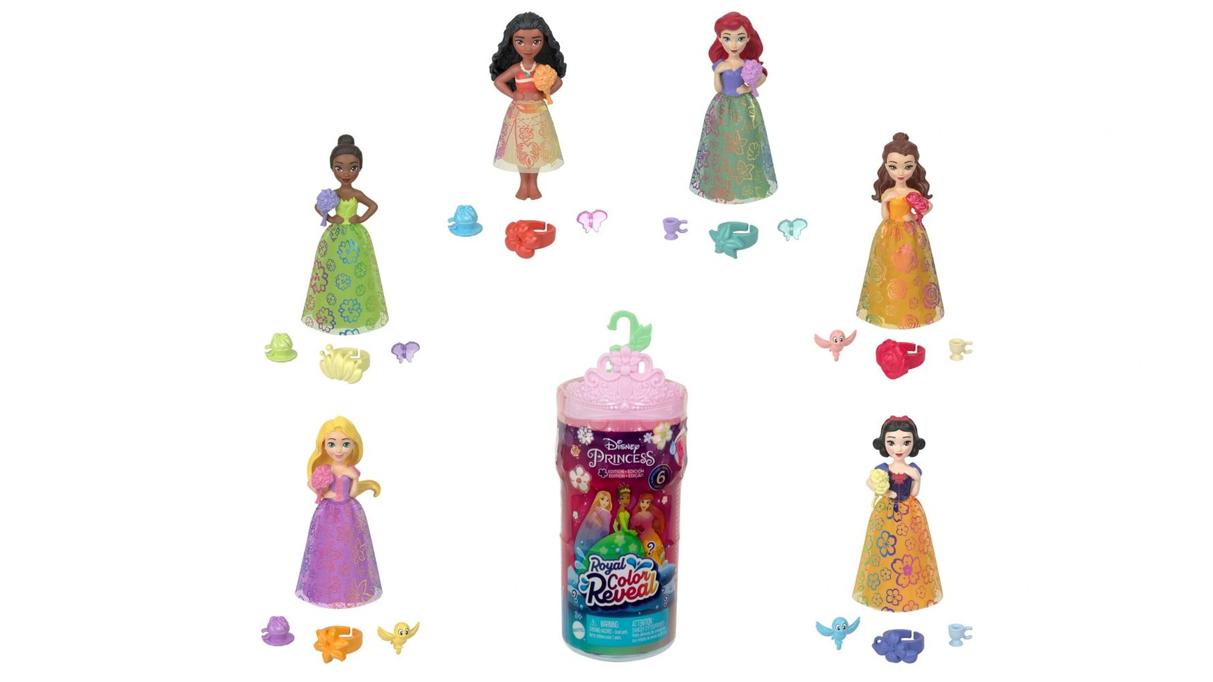 цена Кукла disney princess royal color reveal series garden party Mattel