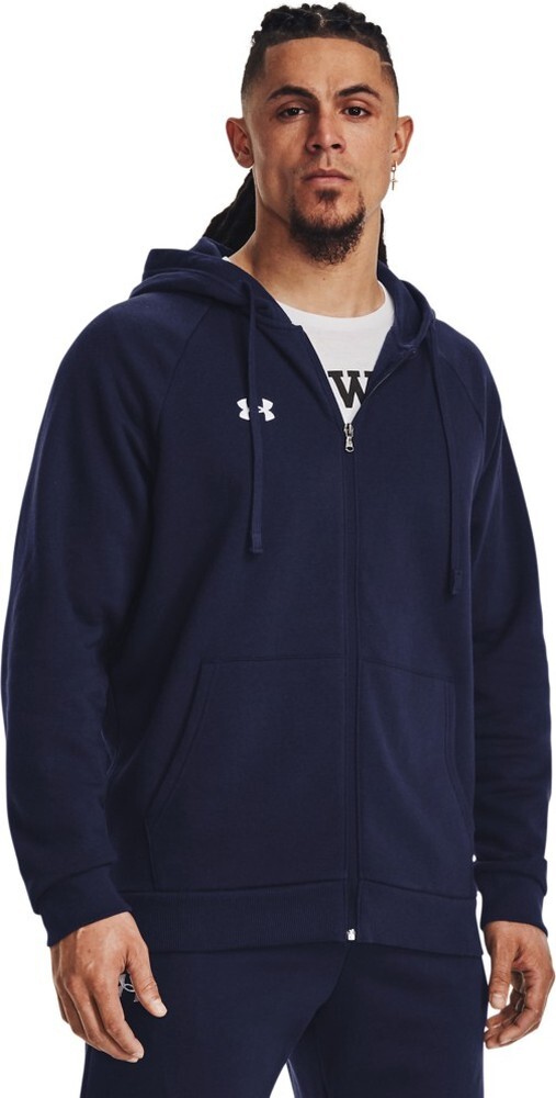 Толстовка Under Armour Hoodie UA Rival Fleece Fullzip Hoodie, синий