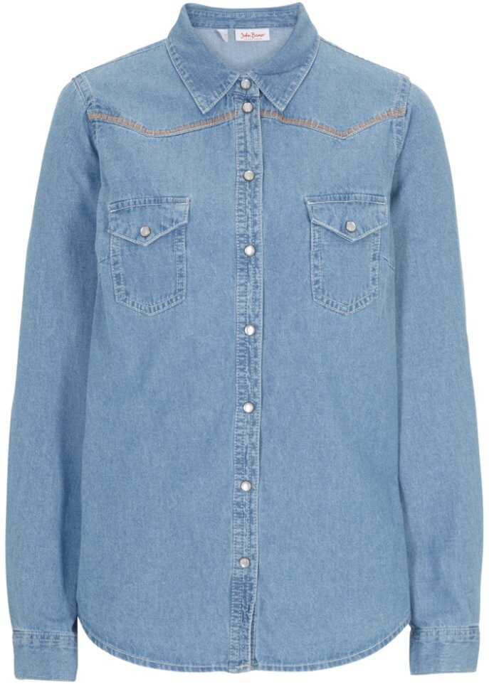 

Джинсовая блузка с вышивкой John Baner Jeanswear, голубой