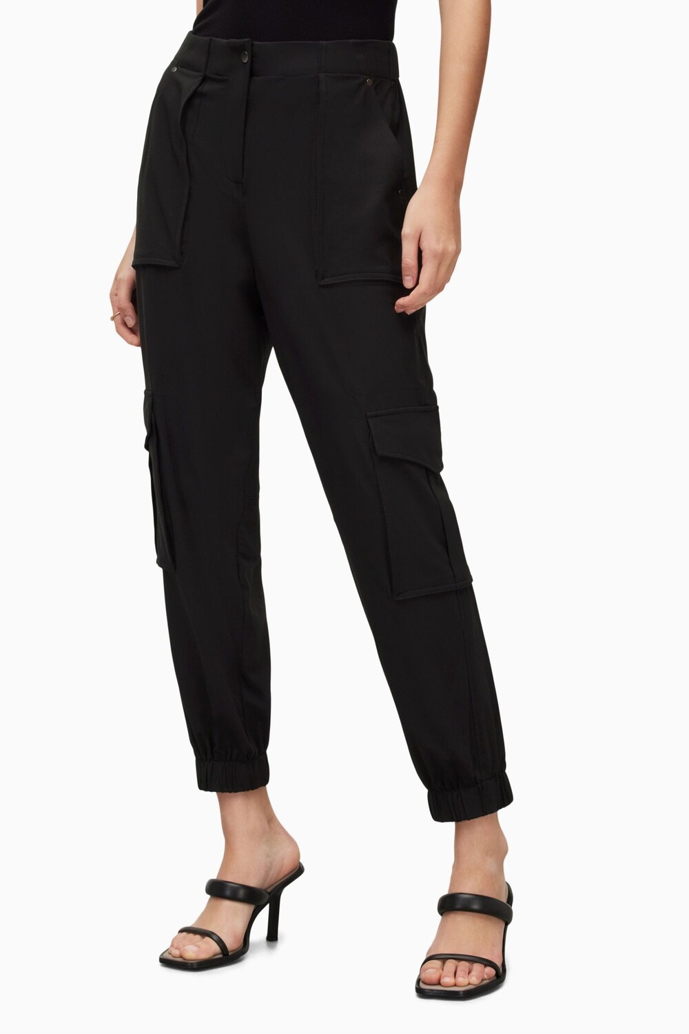 

Брюки из джерси AllSaints Черные Frieda All Saints, черный