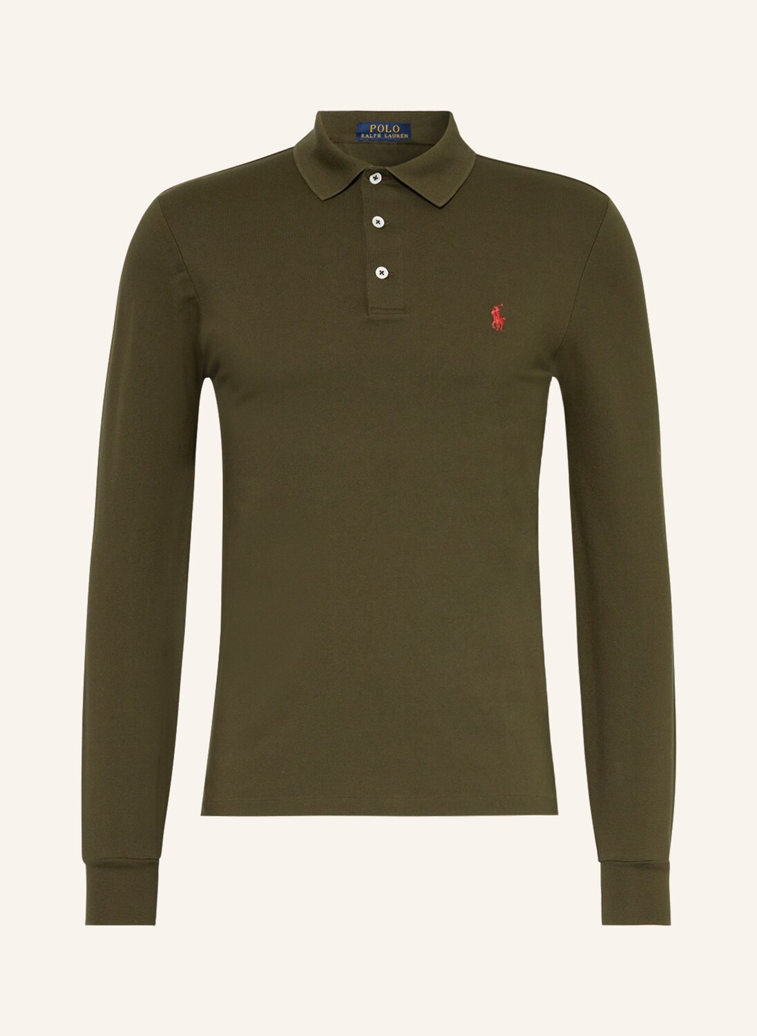 

Рубашка поло POLO RALPH LAUREN Piqué Slim Fit, хаки