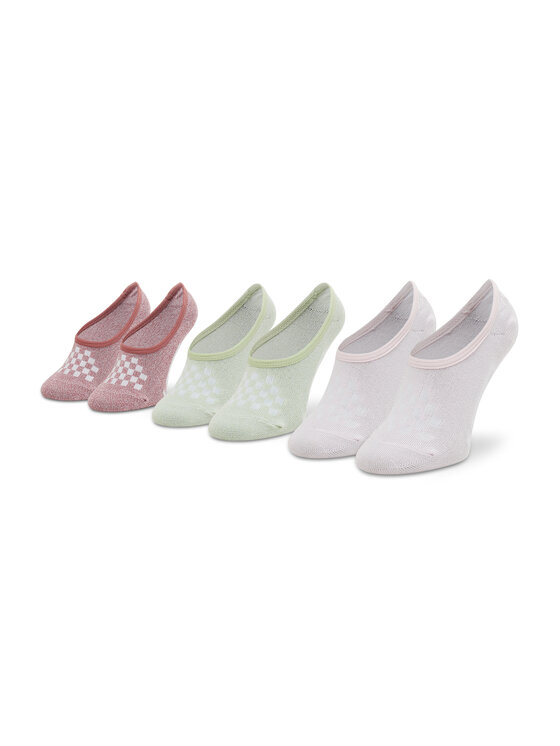 цена Комплект из 3 женских носков-кроссовок Vans, розовый
